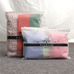 wholesale frosted zipper packaging garment non-transparent zipper bags