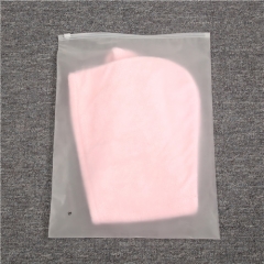 Frosted Translucence Clothing Packaging Clear CPE zipper Bag with Logo Printing