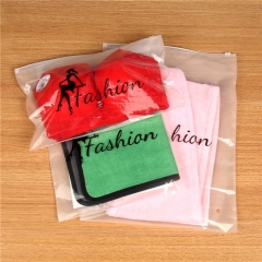 Custom LOGO frosted/Transparent zip lock plastic zipper bags, underwear zipper swimming clothes packaging bag