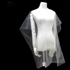 Barbershop Waterproof Transparent PE Disposable Cape For Hairdressing