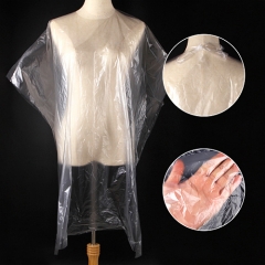 Salon Cheap Disposable PE Hairdressing Plastic Cape