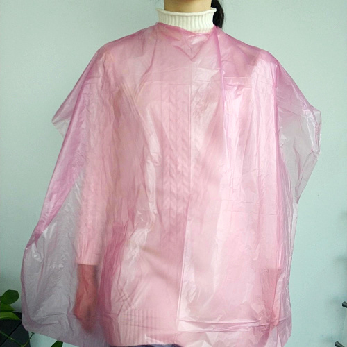 Good Quality Transparent Hair Cutting Dyeing Salon Barber Disposable White Cape