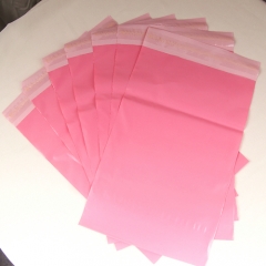 pink shiny color plastic mailing bag compostable mailing bags