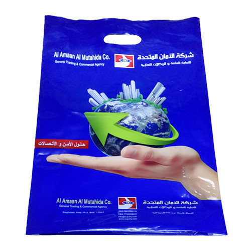 Custom Recycle Plastic Shopping Bag/Plastic die cut handle Bag Printing