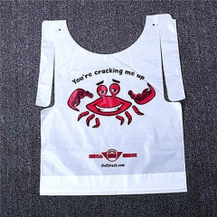 Guangzhou Lefeng Manufacturer Custom Different Embossed Pattern Disposable Printed Lobster Bib With Pocket