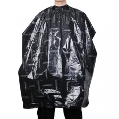 Manufacturer Custom Disposable PE Transparent Cape Plastic Barber Cape For Hair Salon