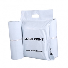 Custom Printed Logo Rose Pink Gold Poly Mailer Courier Plastic Post Packaging Shopping Bag Custom With Handle