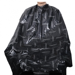 Custom Disposable Peva Hairdressing Cutting Cape Waterproof Stripe Plastic Barber Capes