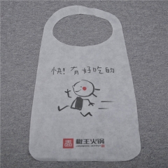 Manufacturer Custom Lobster Disposable Paper PE Nonwoven Restaurant Apron Bib