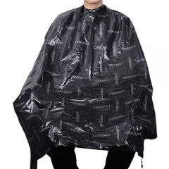 Custom Wholesale Salon Barber Hairdressing PE Plastic Hair Cutting Disposable Cape 110*130 120*150cm