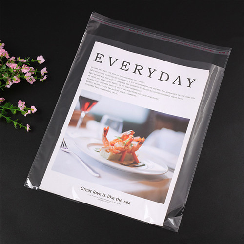 Wholesale Price Custom Self-Adhesive Transparent Pe Opp Plastic Clothes Packaging Clear Bag