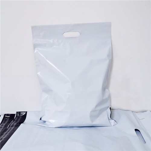 Custom Printed Logo White Recyclable Postal Courier Ldpe Mail Bags With Handle