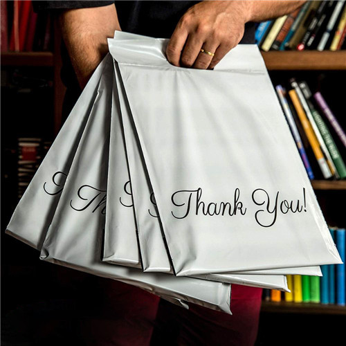 High Quality Self Sealed Padded Shipping Poly Mailer Bags Thank You Logo With Handle