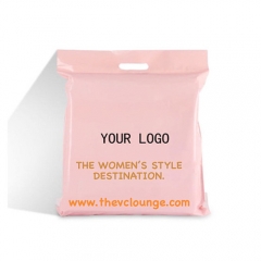 Minimum Custom Parcel Post Shipping Mailing Courier Bags Pink Poly Mailer With Handle