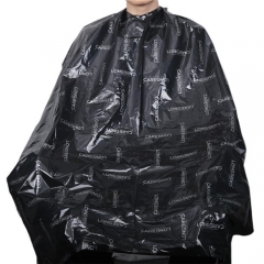 Professional Private Label Salon Hair Cut PE Disposable Plastic Barbering Capes for Hair Cutting