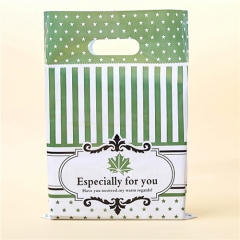 Custom Orange Plastic Packaging Clothing Shopping Carry Die Cut Handle Bags Poly Gift Bags With Logo