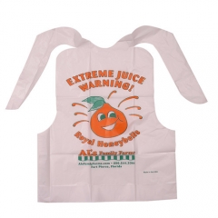 Disposable Plastic Food Waterproof Restaurant Use Poly Bib Adult Eating Bib Supplier