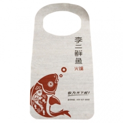 Custom Papillon Lobster Print Non Woven Disposable Adult Restaurant Bib