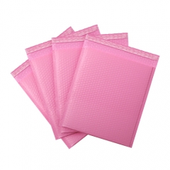 Factory Custom Printed Logo Printed Eco Friendly Pink Poly Bubble Mailer Envelopes Packing Bag For Shipping Protective