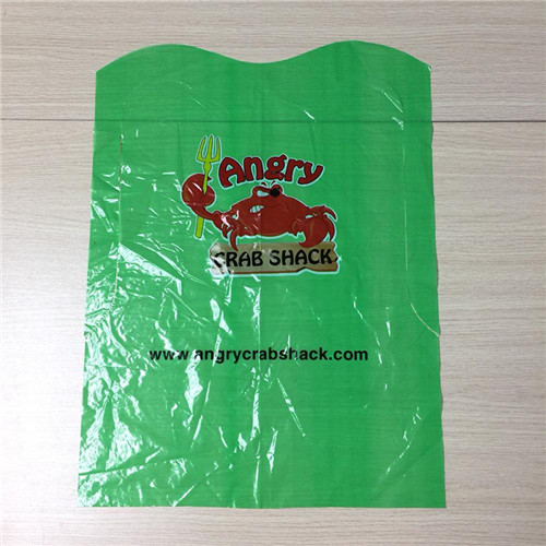 Custom Wholesale Waterproof Print Plastic Bib Lobster Bib Plastic Logo With  Pocket