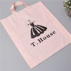 Custom Design Printed Thank You Tote Handle Shopping Plastic Bags With Own Logo