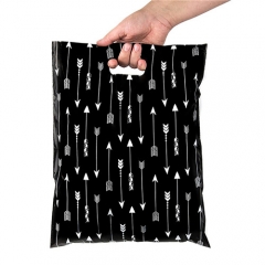 Custom Shopping Package Hdpe Ldpe Die Cut Handles Packaging Templates Plastic Bag For Perfume