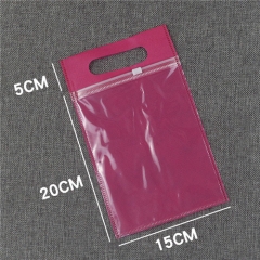 Popular Design Custom Frosted Zipper Storage Bag Hoodies Swimwear Packaging Zipper Bag With Handle
