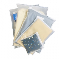 Wholesale Custom Double Sided Frosted Ziplock Bag Clothing Zip Lock Plastic Zipper Packaging Bag With Your Logo