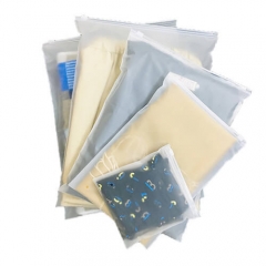 Custom Zipper Bag Frosted Matte Plastic Packaging Bags Plastic Zip Lock Frosted Zipper Bag For Clothing