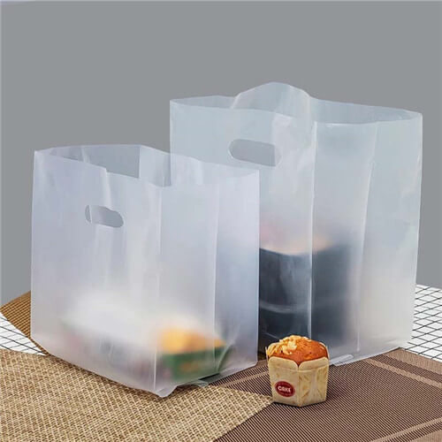 Custom Printed Restaurant Plastic Shopping Bags Food Take Out Bag Plastic Bag For Takeaway Food For Party