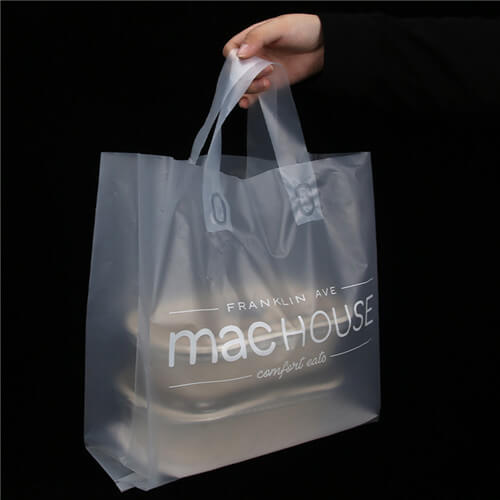 Custom Reusable Tote Bags Travel Takeaway Dining Food Containers Gift Shopping Grocery Take Out Bags With Soft Loop Handles