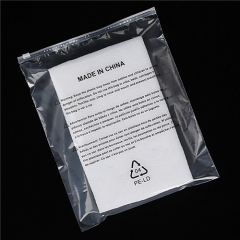 Guangzhou Transparent Packaging Bags Zipper Plastic Bag Swimwear Poly Bag With Suffocation Warning