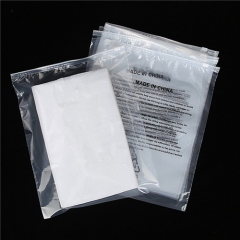 Custom Zipper Garment Packaging Frosted Bag Clear Packaging Zipper Bags Plastic With Suffocation Warning Bags
