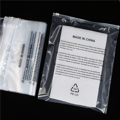 Guangzhou Transparent Packaging Bags Zipper Plastic Bag Swimwear Poly Bag With Suffocation Warning