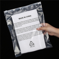 Hot Sale Custom Storage Zipper Bags Plastic Clothes Clear Poly Bags With Suffocation Warning Packaging Bag