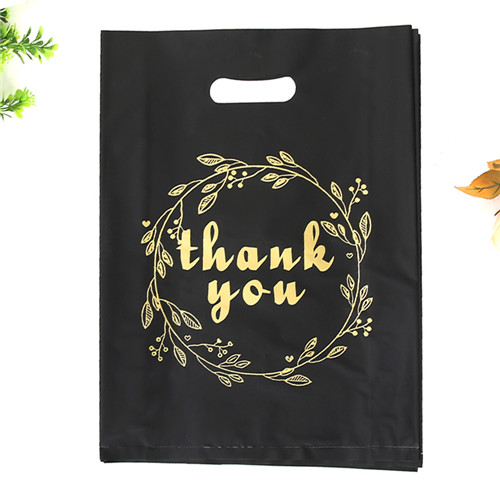 OEM Custom Print Cute Garment Packing Design With Logo Die Cut Thick environmentally compostable degradable Plastic Shopping Bag