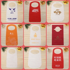 Wholesale Custom Logo Adult Bibs Waterproof Disposable Non Woven Apron Non Woven Adult Bibs Pack Of 50Pcs
