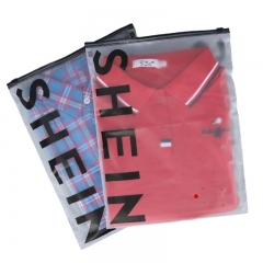 Custom Logo Printing Biodegradable Black Plastic Zipper Bag Clothing Garment Hoodies Clothing Poly Bags Wholesale