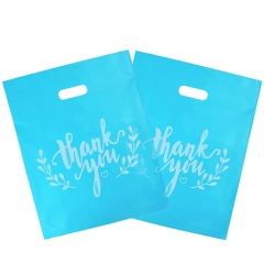 High Quality Custom Color Logo Size Thank You Shopping Bags With Logos Handle Plastic Bag Shopping Plastic Bags With Handle