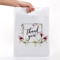 High Quality Custom Color Logo Size Thank You Shopping Bags With Logos Handle Plastic Bag Shopping Plastic Bags With Handle