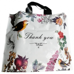 Custom Printed Ldpe Hdpe Designer Reusable Plastic Shopping Carry Bags With Handle