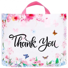 Custom Printed Ldpe Hdpe Designer Reusable Plastic Shopping Carry Bags With Handle