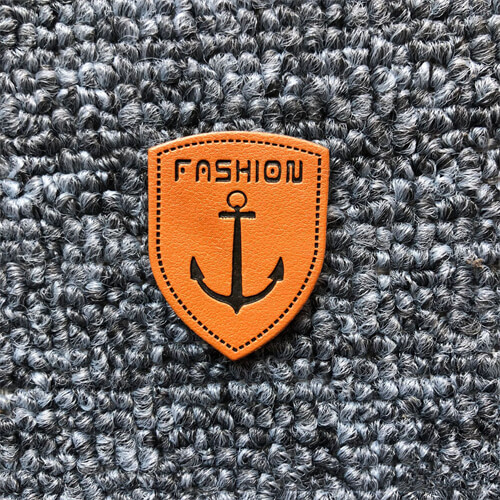 High Quality Custom Printed Embossed PU Leather Clothing Label Patches for Garments Shoes Bags Jeans
