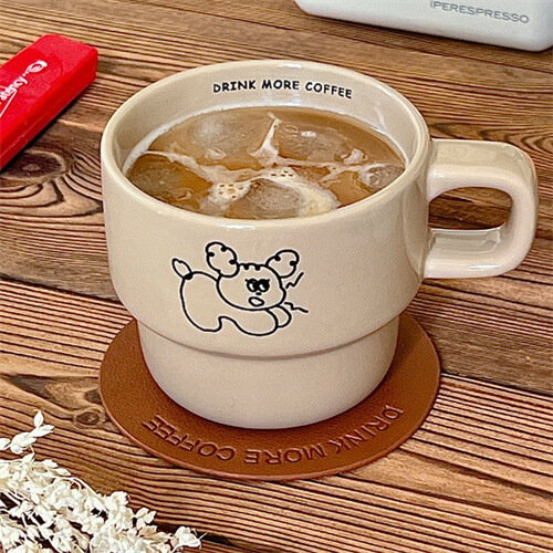 Manufacturer Custom Logo Printing Coffee Cup Mat Leather Patches Pu Leather Coaster For Drinks