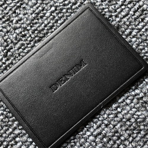 Hot Sale Custom Printed PU Faux Leather Thick Black Patch Cloth Label Black Leather Patches for Hats Clothing Jeans Handbags