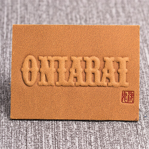 High Quality Custom Logo Embossed PU Tag Patches Label Leather Patch Garment Accessories Leather Label for Jeans Caps