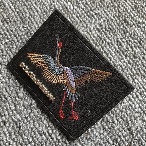 Custom Brand Jeans Clothing Clothes Tag PU Label Patches Embossed Metal Leather Label Patch for Clothes Garment