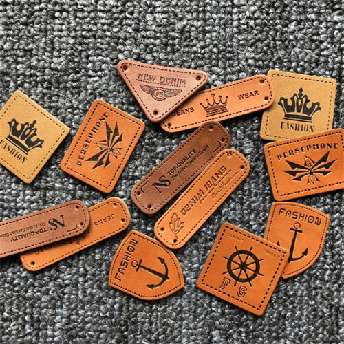 Personalized Bag Jeans Clothes Leather Tag Patches Custom PU Leather Logo Leather Patch Label for Clothing Jeans