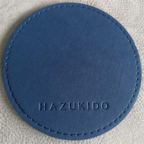 High Quality Custom Leather Patches Coasters Round Pu Leather Coasters Waterproof Coffee Mats Easy To Clean Table Mats