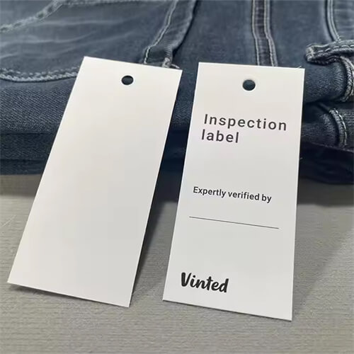Professional Manufacturing Clothing Garment Hang Tags New Technology Packaging Printing Clothing Tags Custom With Vinted Design
